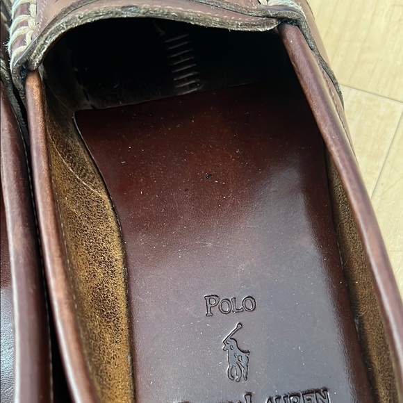 Polo by Ralph Lauren Rich Brown Leather Slip-Ons 9 - Picture 12 of 14